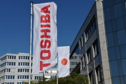 Fachada da empresa japonesa Toshiba